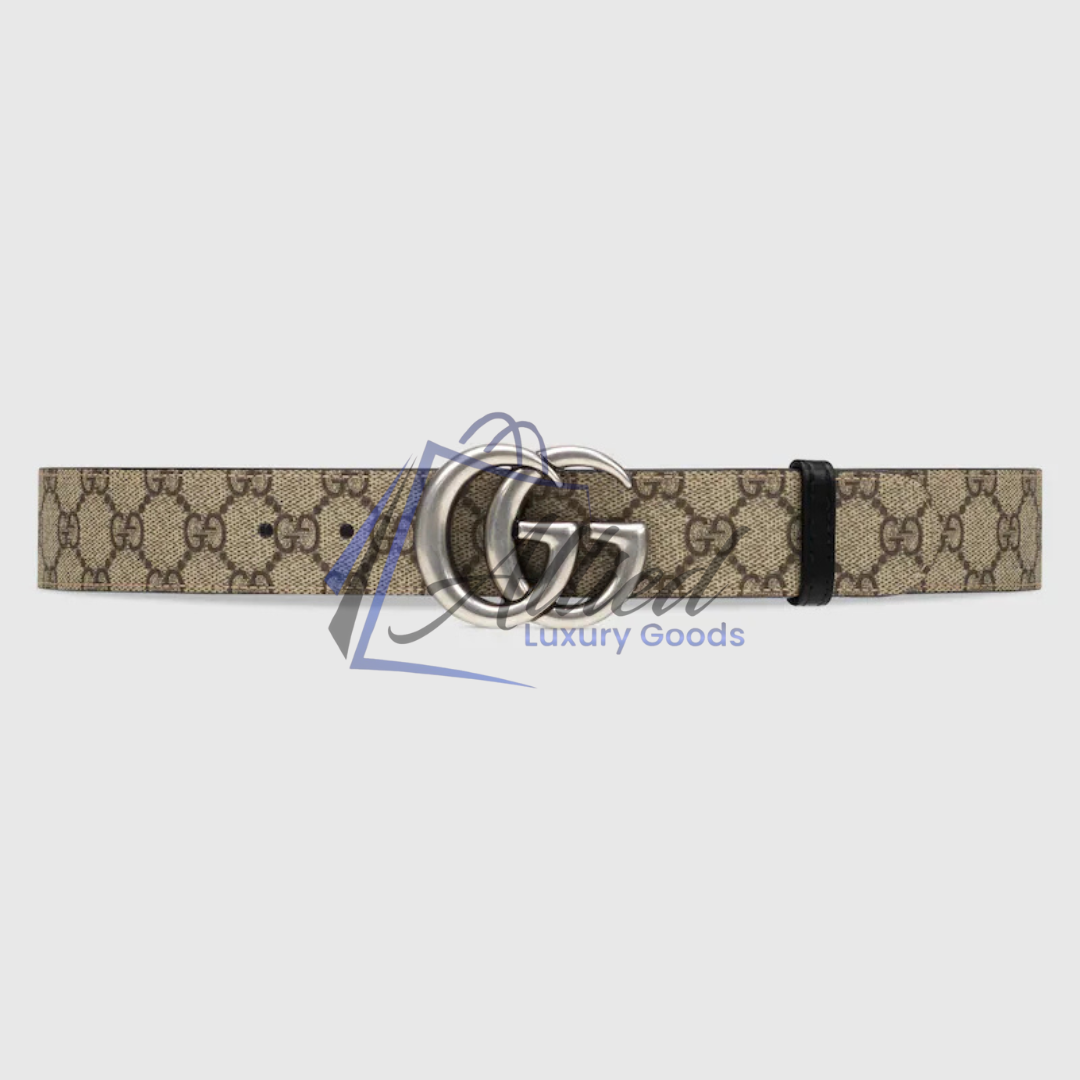 Gucci GG Marmont Reversible Belt Double G Buckle Dual-Material Versatility