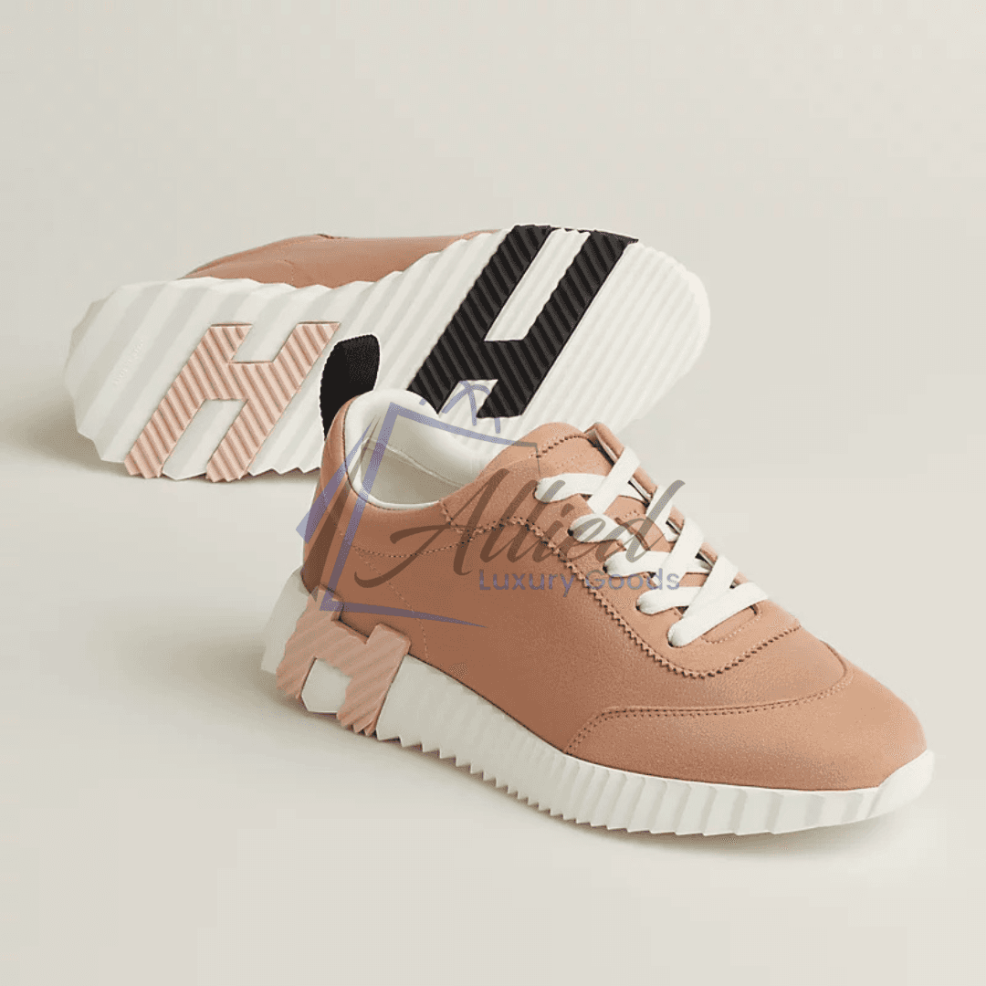 Hermès Bouncing Sneakers Contrast Sole Luxe Goatskin Construction