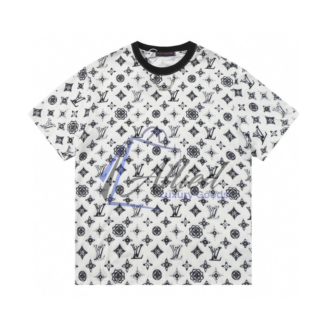 LV Men’s Printed Cotton Piqué T-Shirt