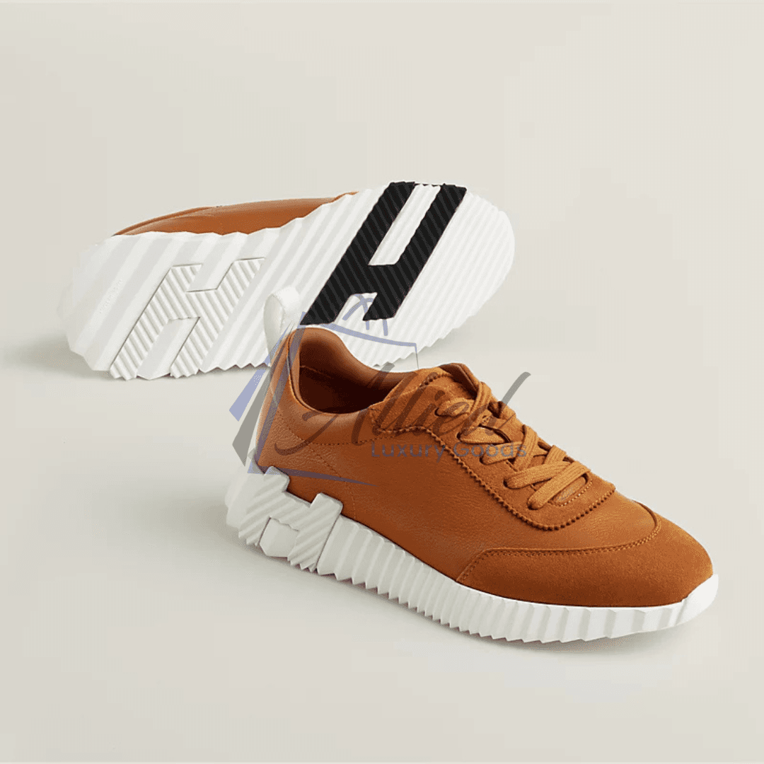 Hermès Bouncing Sneakers Contrast Sole Luxe Goatskin Construction