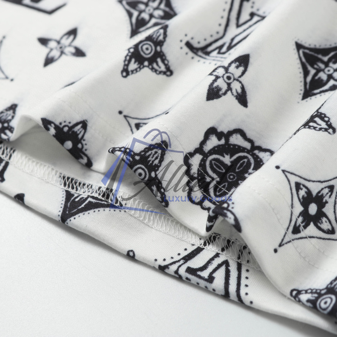 LV Men’s Printed Cotton Piqué T-Shirt