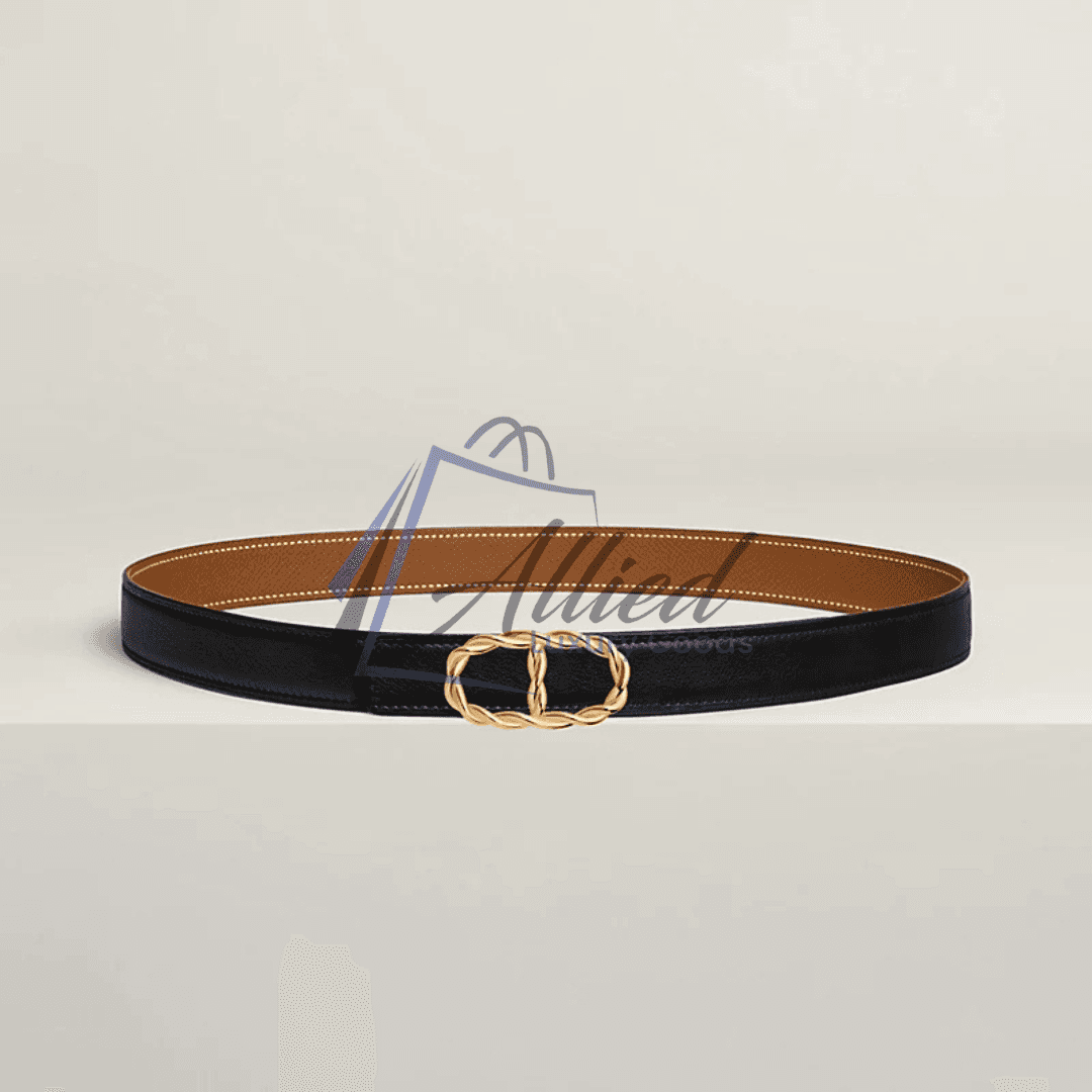 Hermès Maillon Torsade Belt Twisted Chain Buckle Reversible Leather
