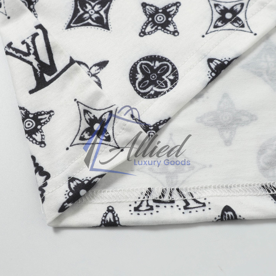 LV Men’s Printed Cotton Piqué T-Shirt