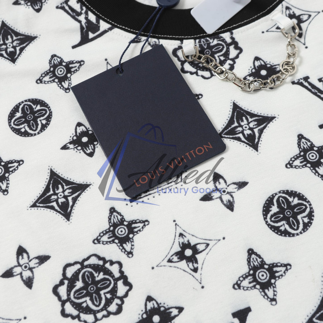 LV Men’s Printed Cotton Piqué T-Shirt