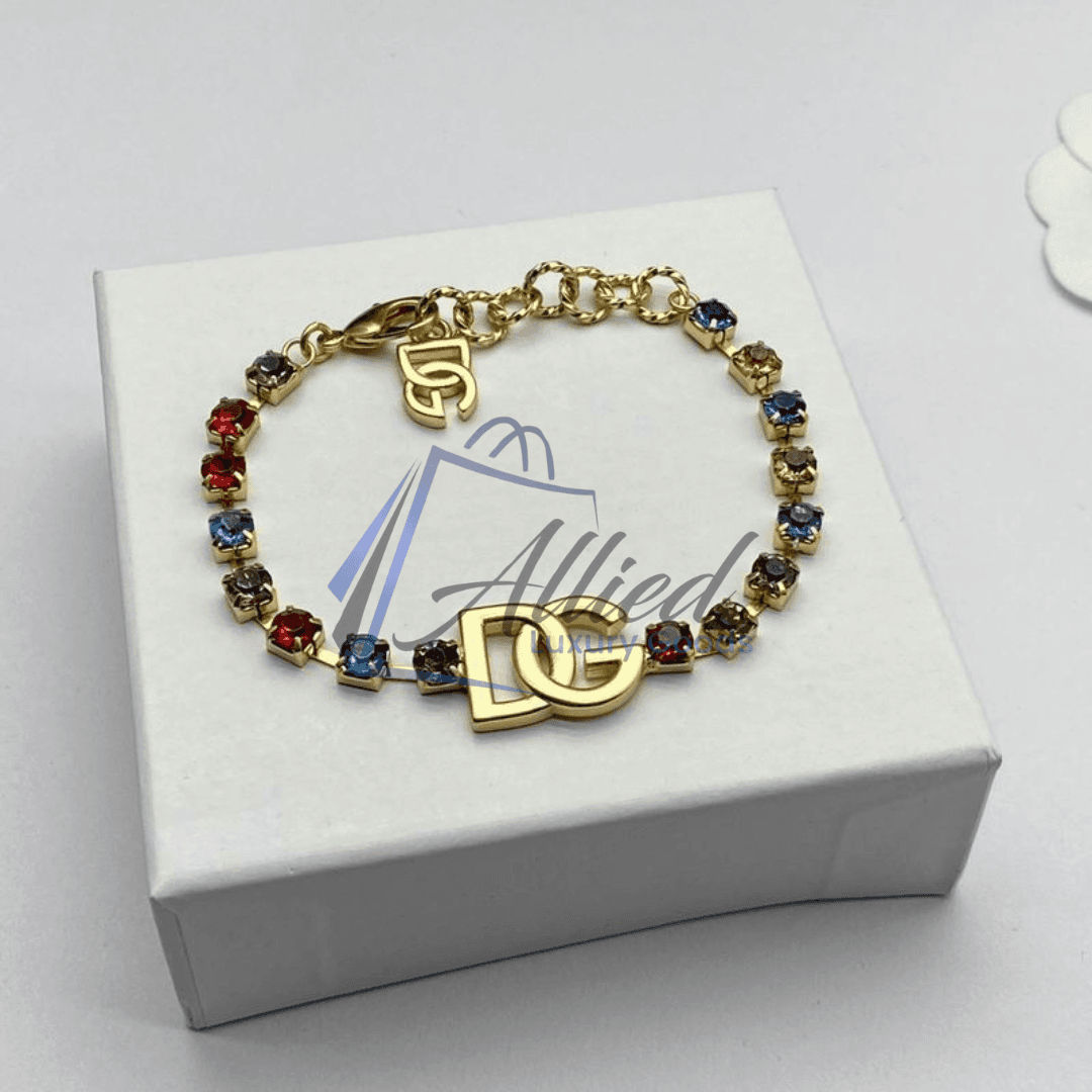 Dolce & Gabbana Multicolor Gemstone DG Bracelet