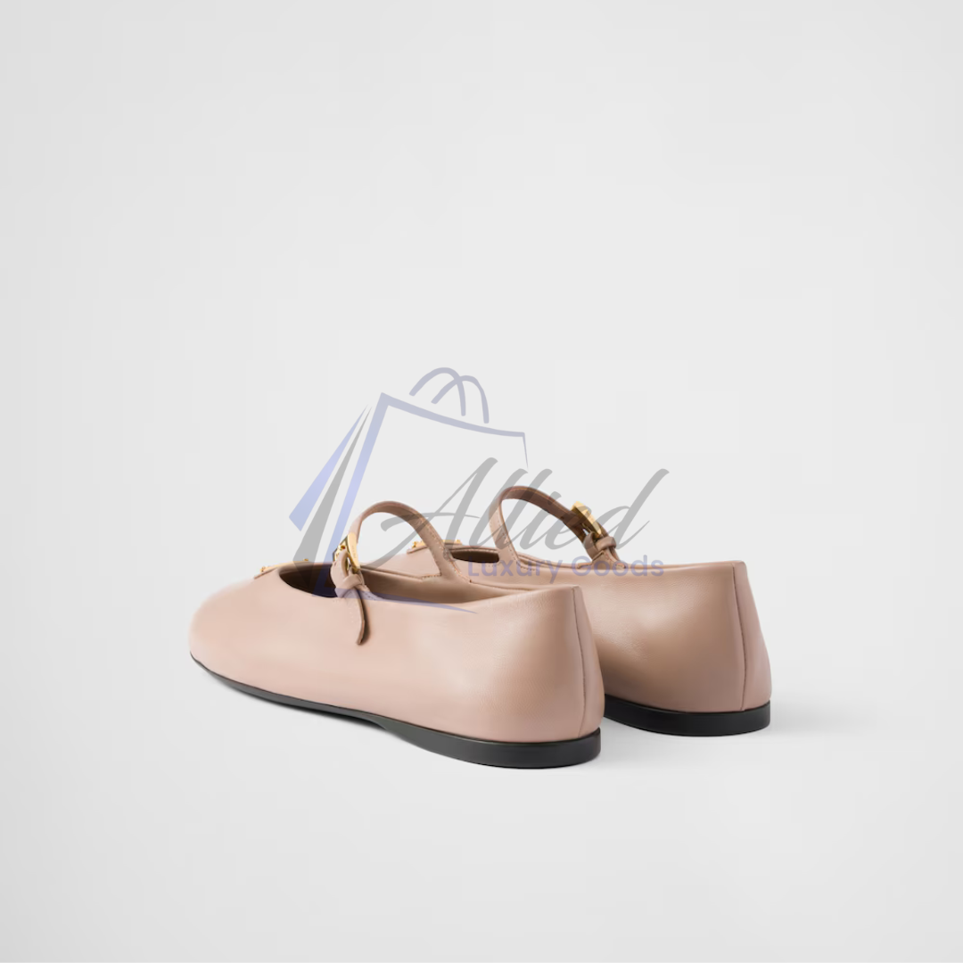 Prada Nappa Leather Mary Jane Ballerinas | Timeless Poise with Signature Elegance