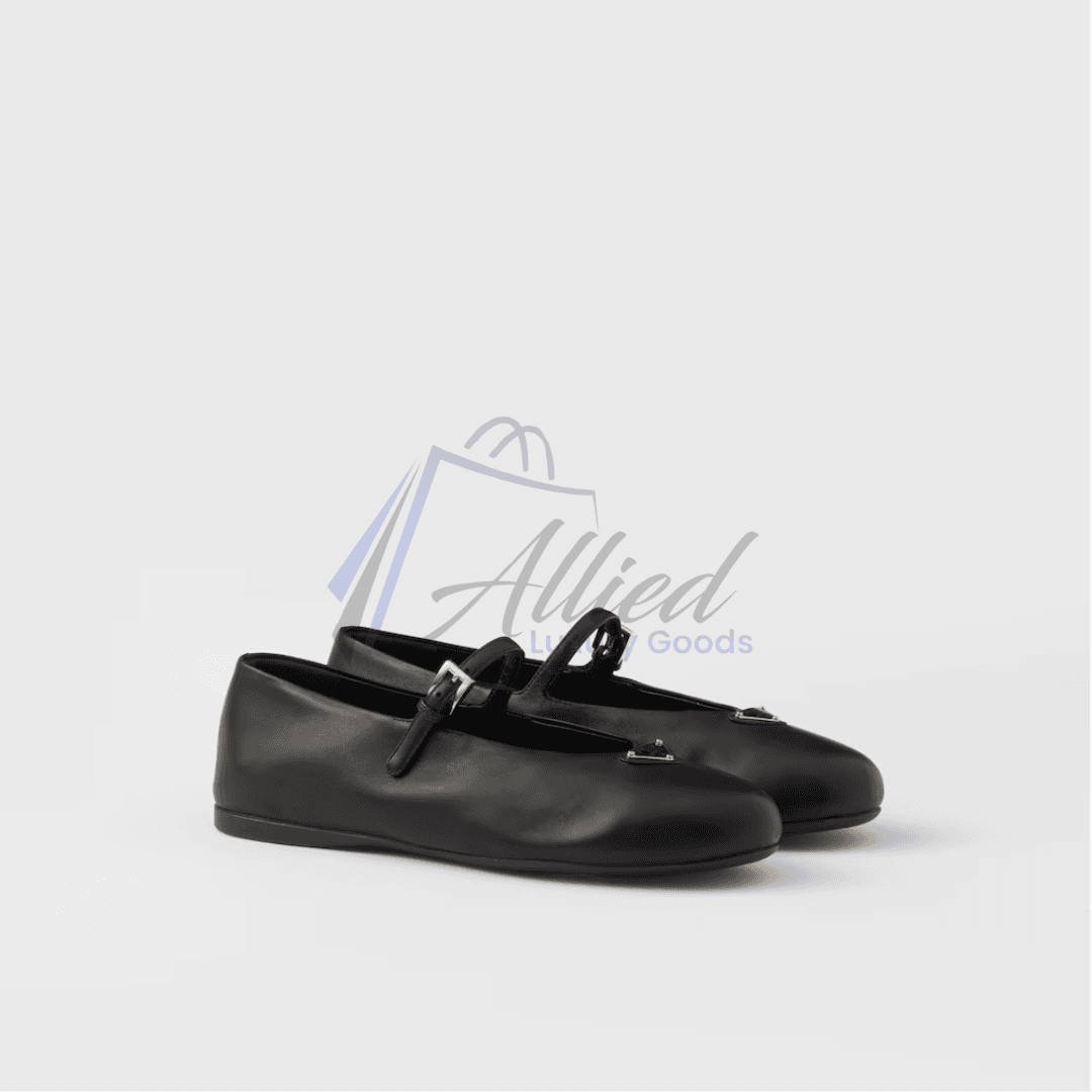 Prada Nappa Leather Mary Jane Ballerinas | Timeless Poise with Signature Elegance