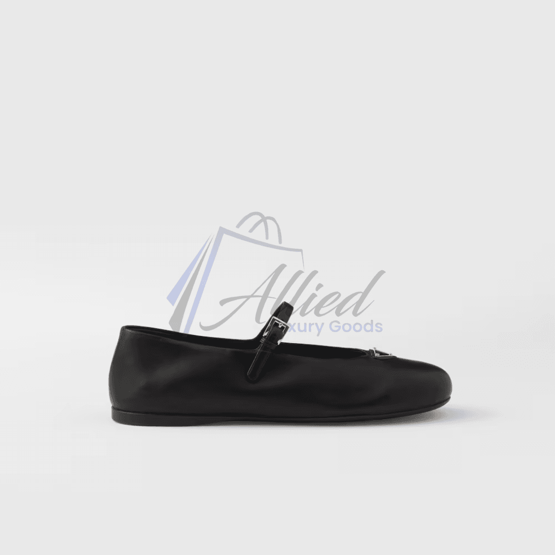 Prada Nappa Leather Mary Jane Ballerinas | Timeless Poise with Signature Elegance