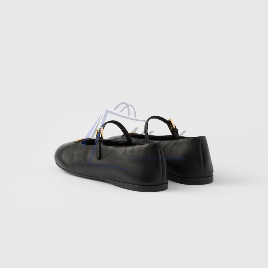Prada Nappa Leather Mary Jane Ballerinas | Timeless Poise with Signature Elegance