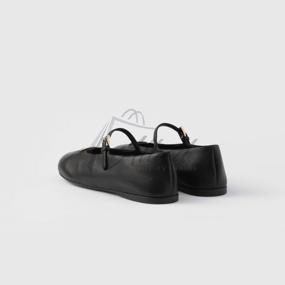 Prada Nappa Leather Mary Jane Ballerinas | Timeless Poise with Signature Elegance
