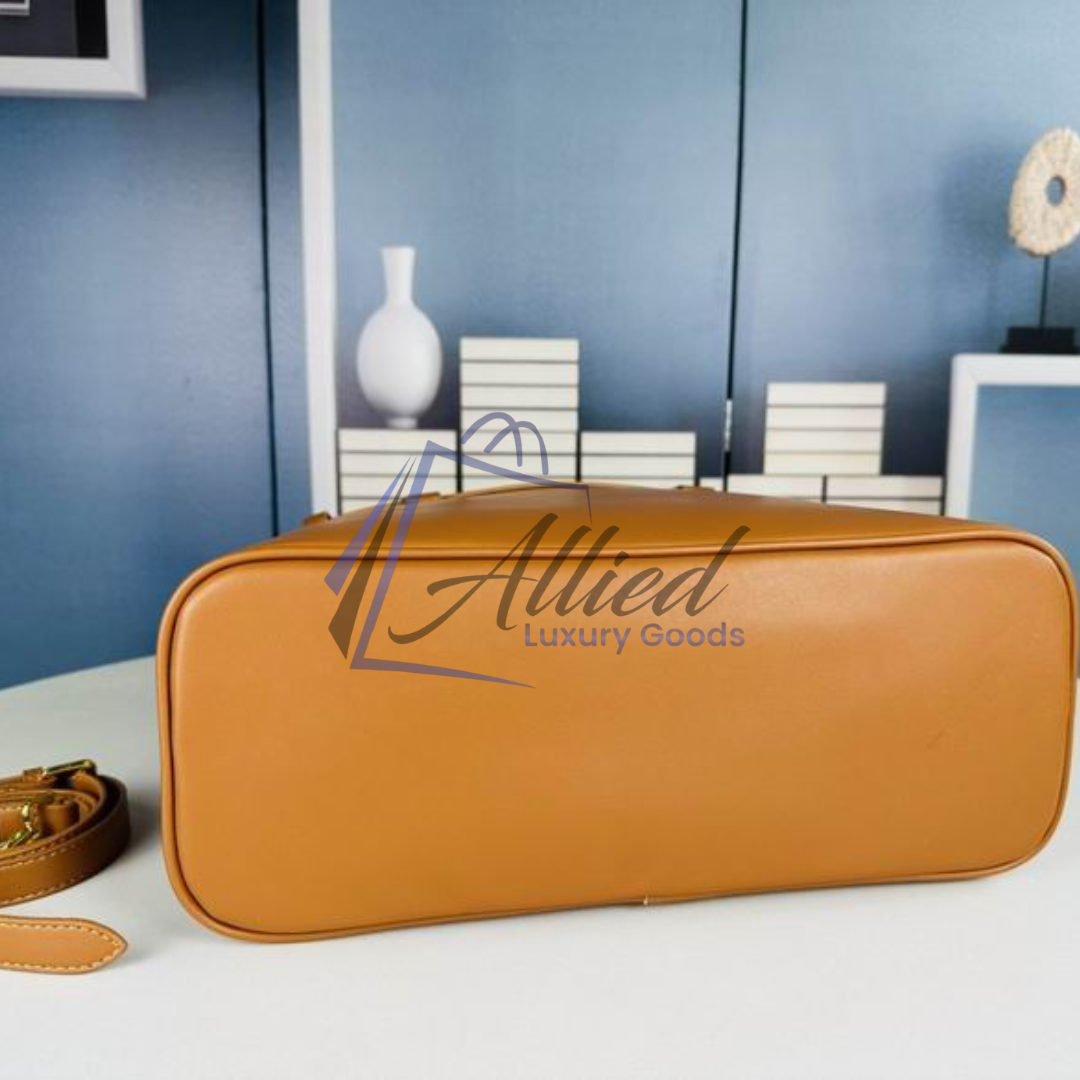 Prada Buckle Medium Leather Handbag