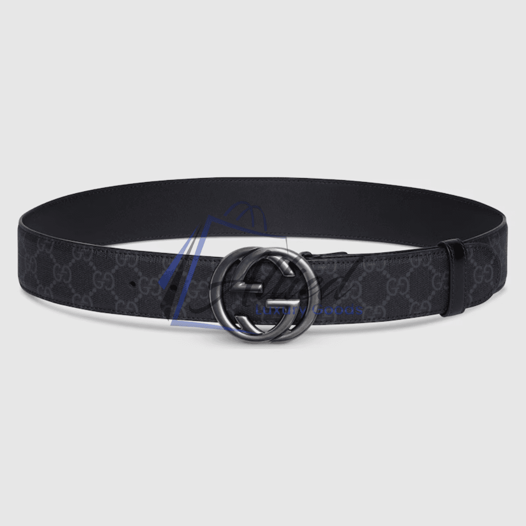 Gucci GG Supreme Belt Interlocking G Buckle Dual