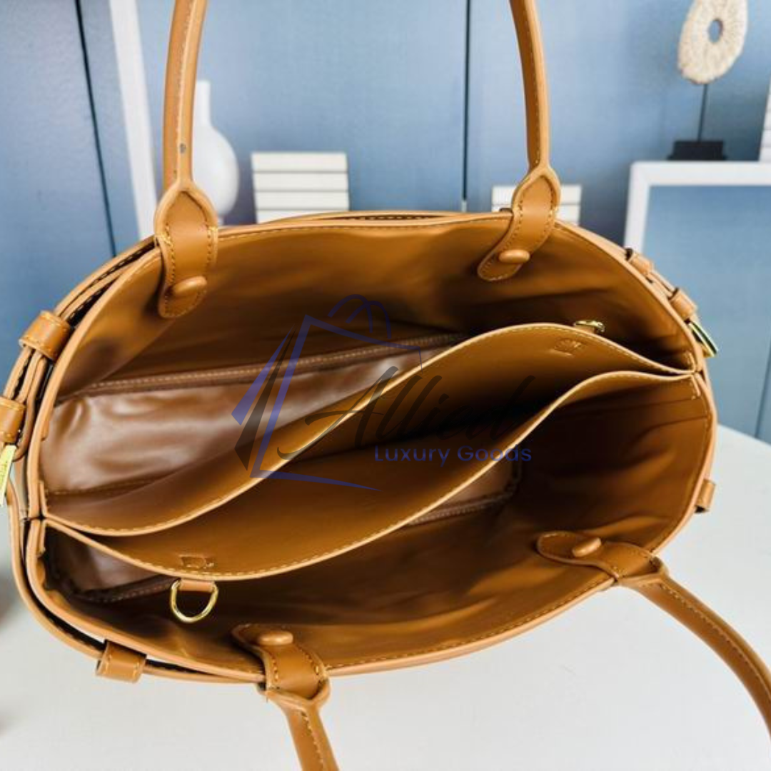 Prada Buckle Medium Leather Handbag