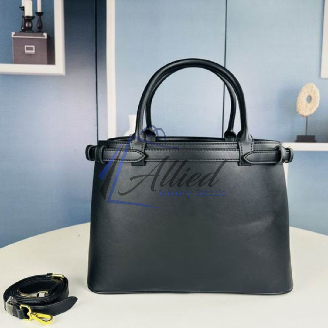 Prada Buckle Medium Leather Handbag