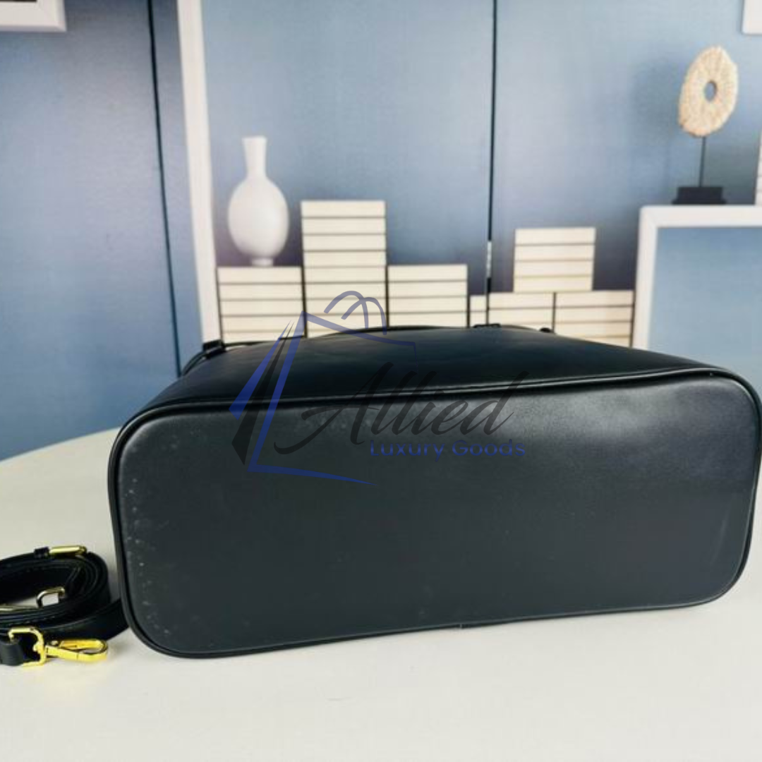 Prada Buckle Medium Leather Handbag