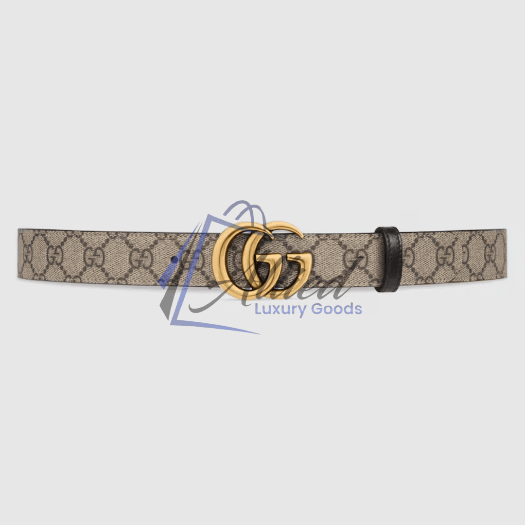 Gucci GG Marmont Reversible Belt Double G Buckle Dual-Material Versatility