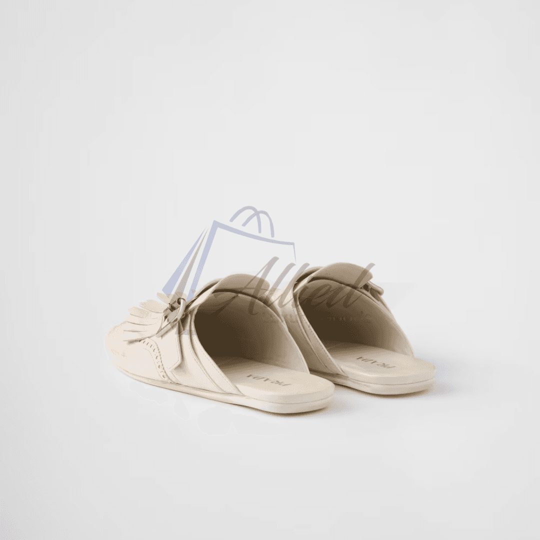 Prada Shuffle Fringed Leather Mules