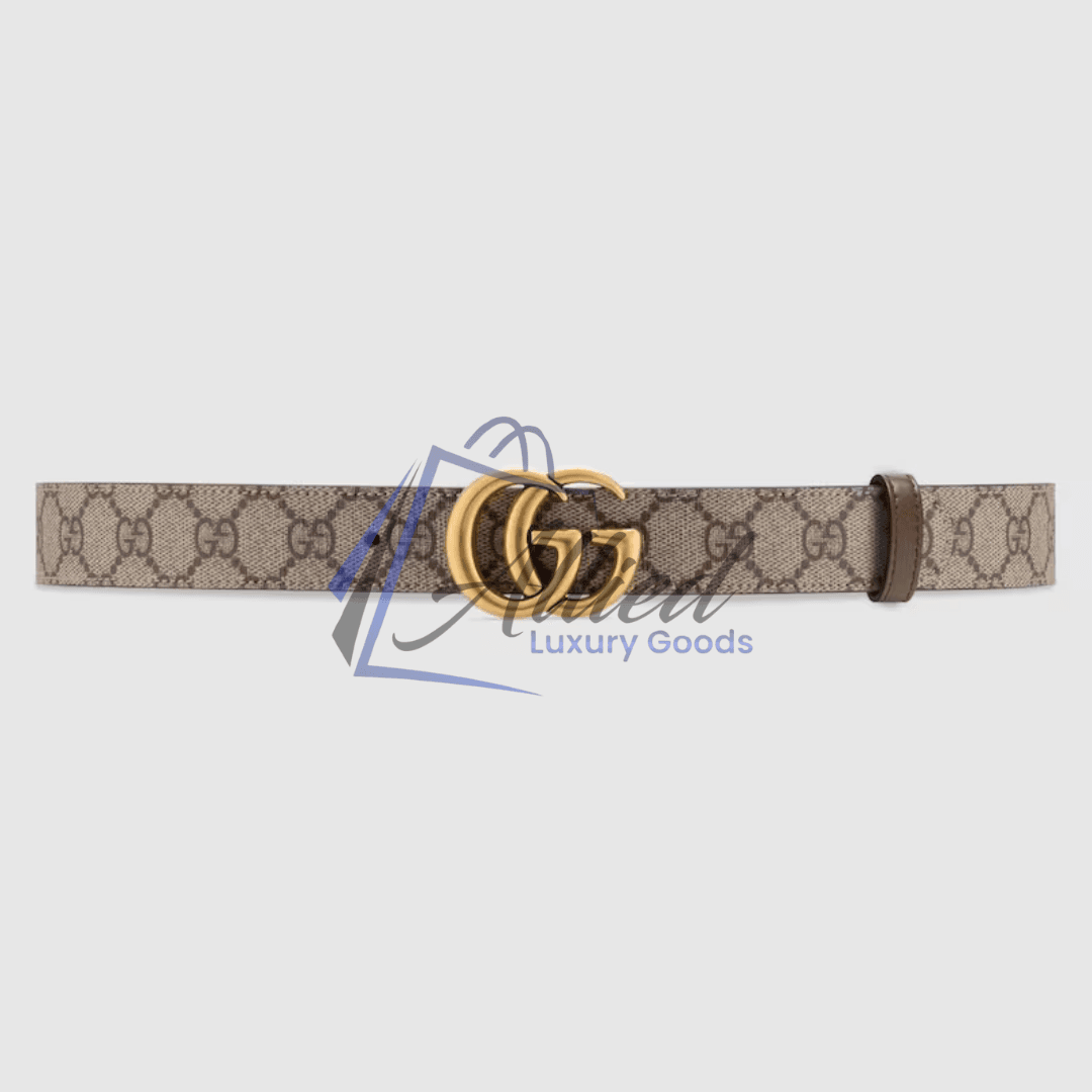 Gucci GG Marmont Reversible Belt Double G Buckle Dual-Material Versatility