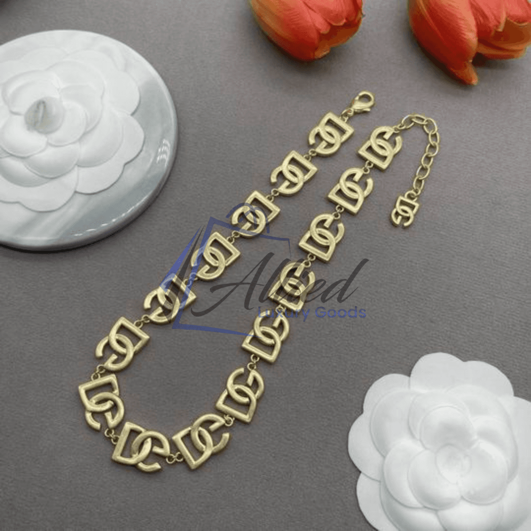 Dolce & Gabbana Interlock Emblem Chain | Iconic Elegance Meets Bold Structure