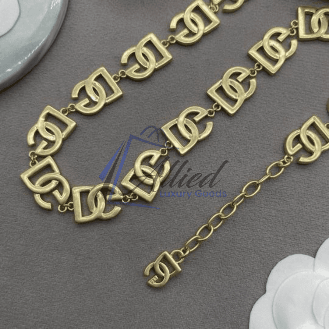 Dolce & Gabbana Interlock Emblem Chain | Iconic Elegance Meets Bold Structure