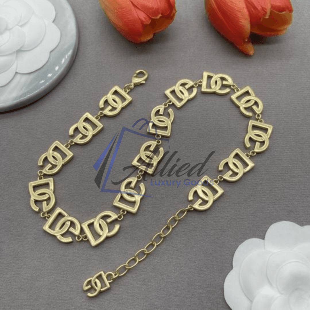 Dolce & Gabbana Interlock Emblem Chain | Iconic Elegance Meets Bold Structure