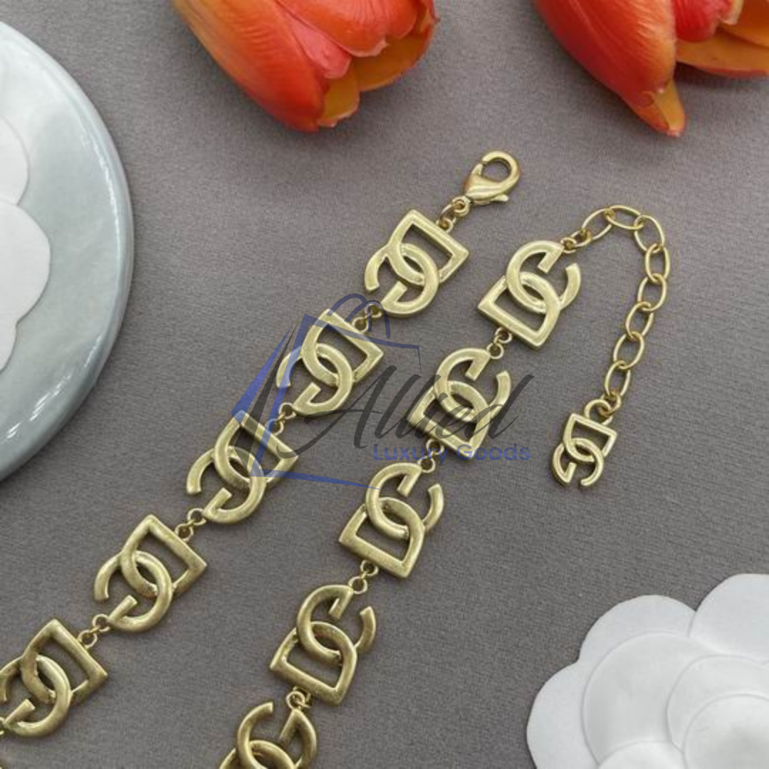 Dolce & Gabbana Interlock Emblem Chain | Iconic Elegance Meets Bold Structure