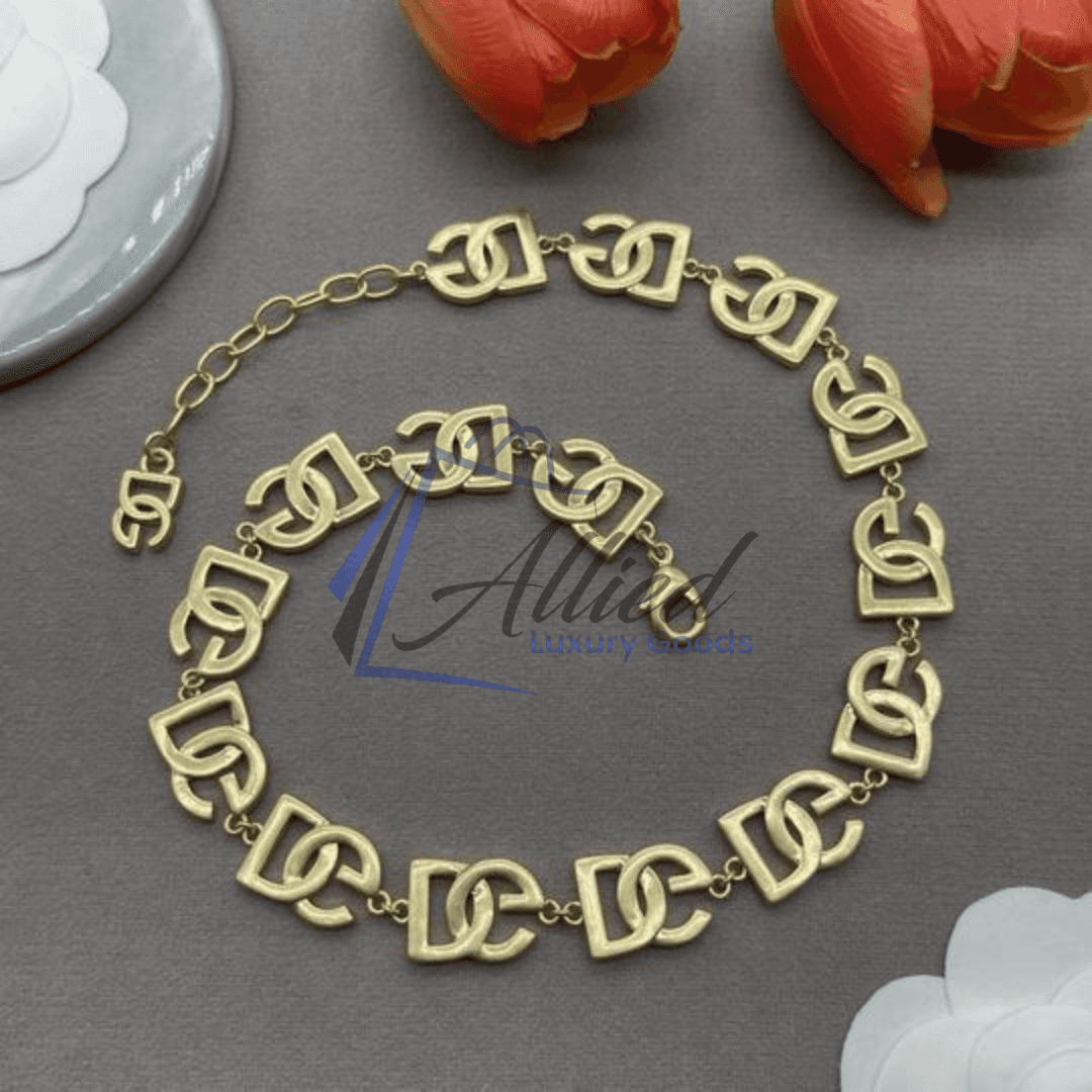 Dolce & Gabbana Interlock Emblem Chain | Iconic Elegance Meets Bold Structure