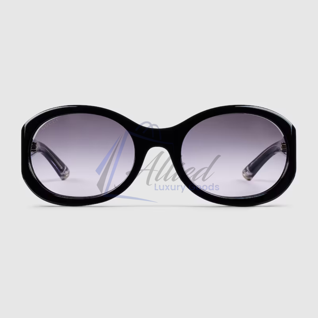 Gucci SS2025 Round Sunglasses | Sunset Gradient Lenses Rosso Ancora Frame