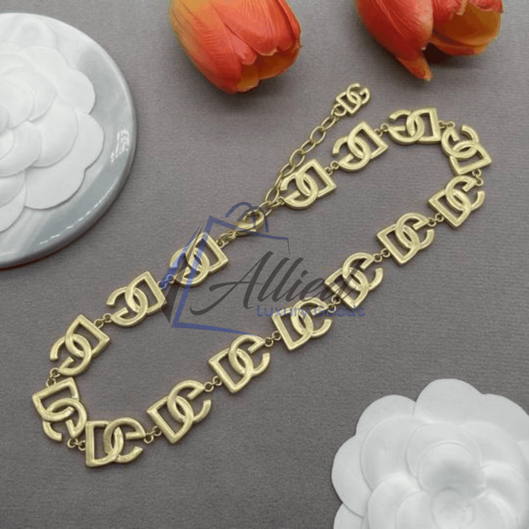 Dolce & Gabbana Interlock Emblem Chain | Iconic Elegance Meets Bold Structure