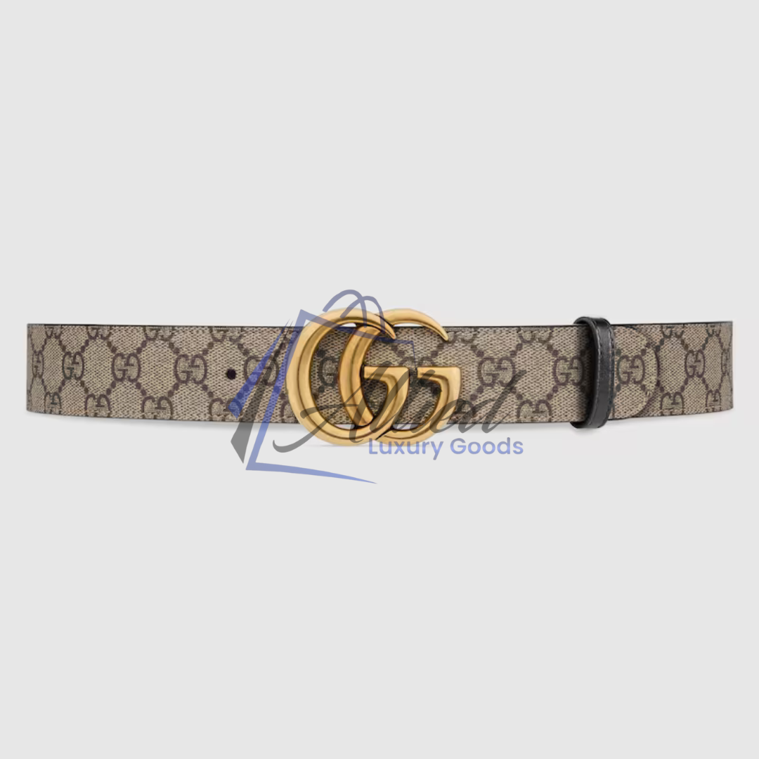 Gucci GG Marmont Reversible Belt Double G Buckle Dual-Material Versatility