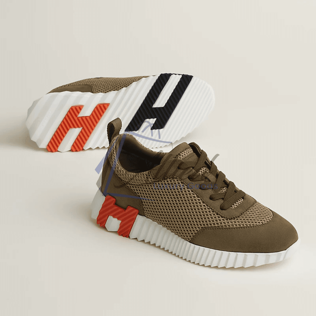 Hermès Bouncing Sneakers Contrast Sole Luxe Goatskin Construction