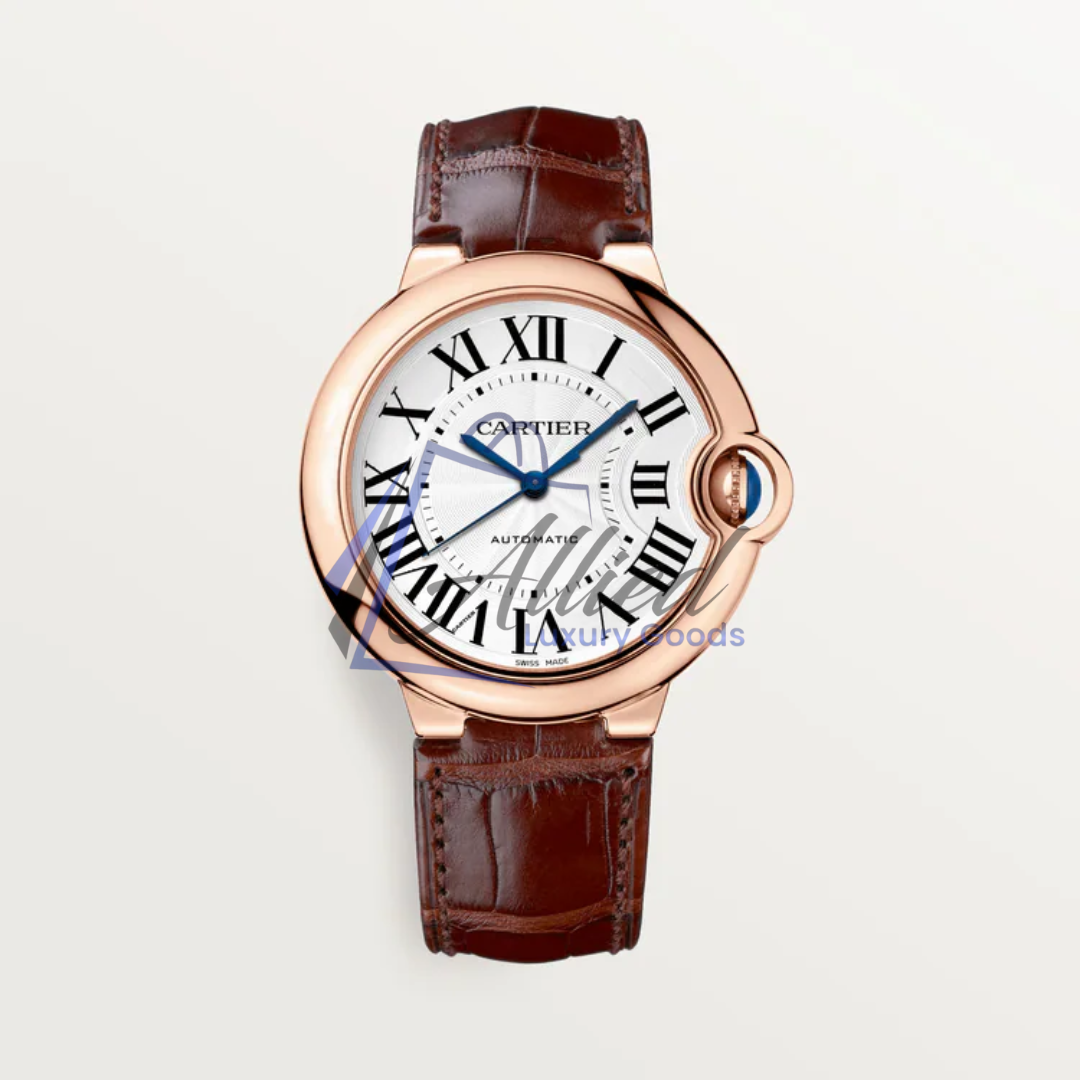 Cartier Ballon Bleu 36mm | Rose Gold Elegance on Alligator Strap