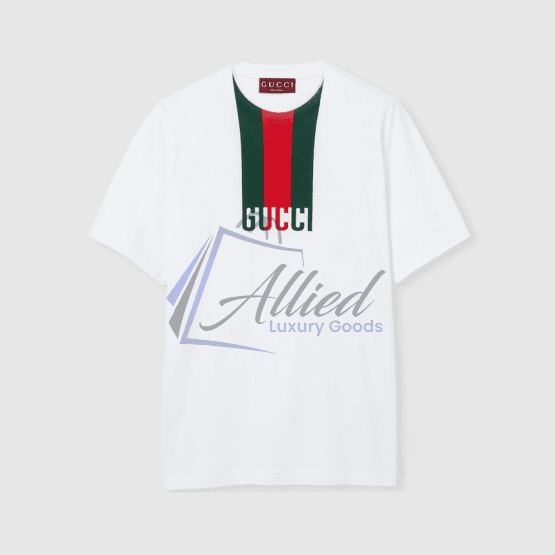 Gucci Web Print Cotton T-Shirt