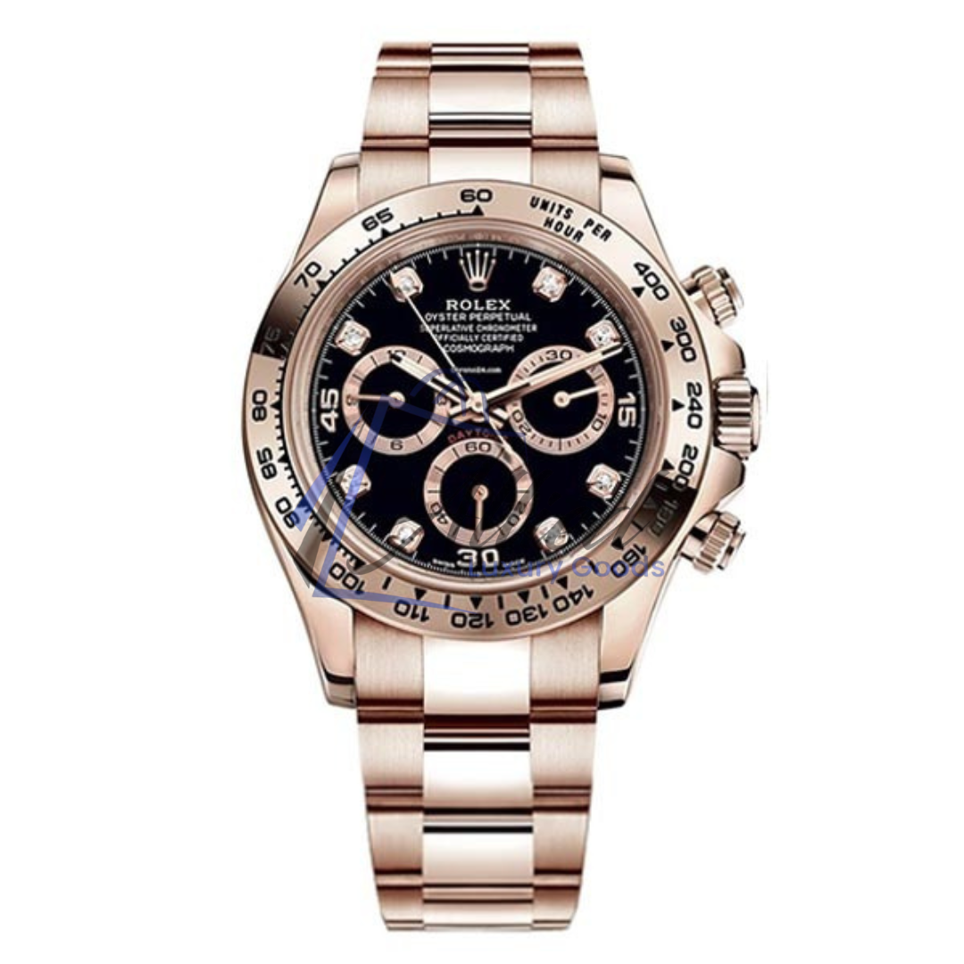 Rolex Daytona 40mm | Everose Gold with Black Diamond Dial