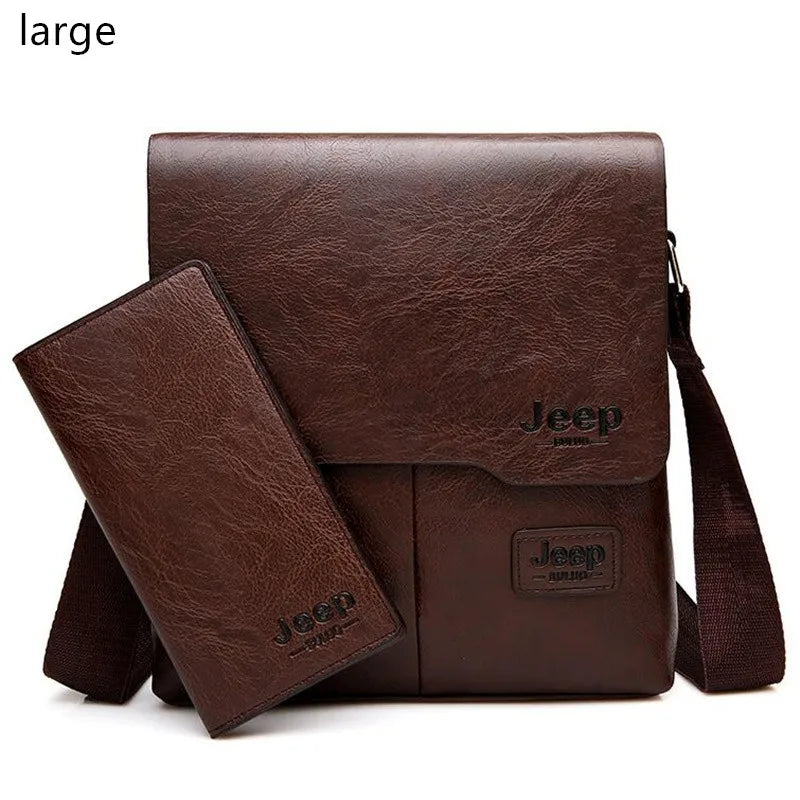 PU Messenger Bag & Crossbody Tote Set – Business and Casual Versatility