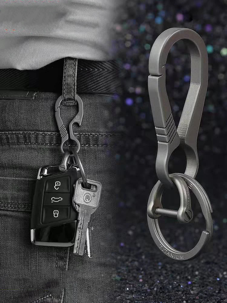 Durable Titanium Alloy Multi-Purpose Keychain with Sleek Design
