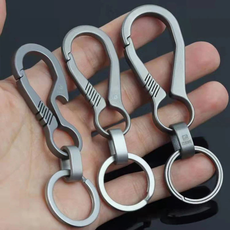Durable Titanium Alloy Multi-Purpose Keychain with Sleek Design