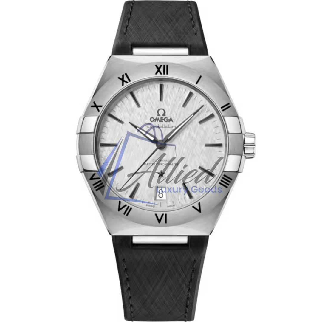 Omega Constellation 41mm | Silk-Textured Dial in Monochrome Steel Elegance