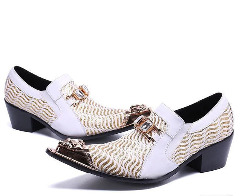 Men's Breathable Pointed-Toe Leather Dress Shoes