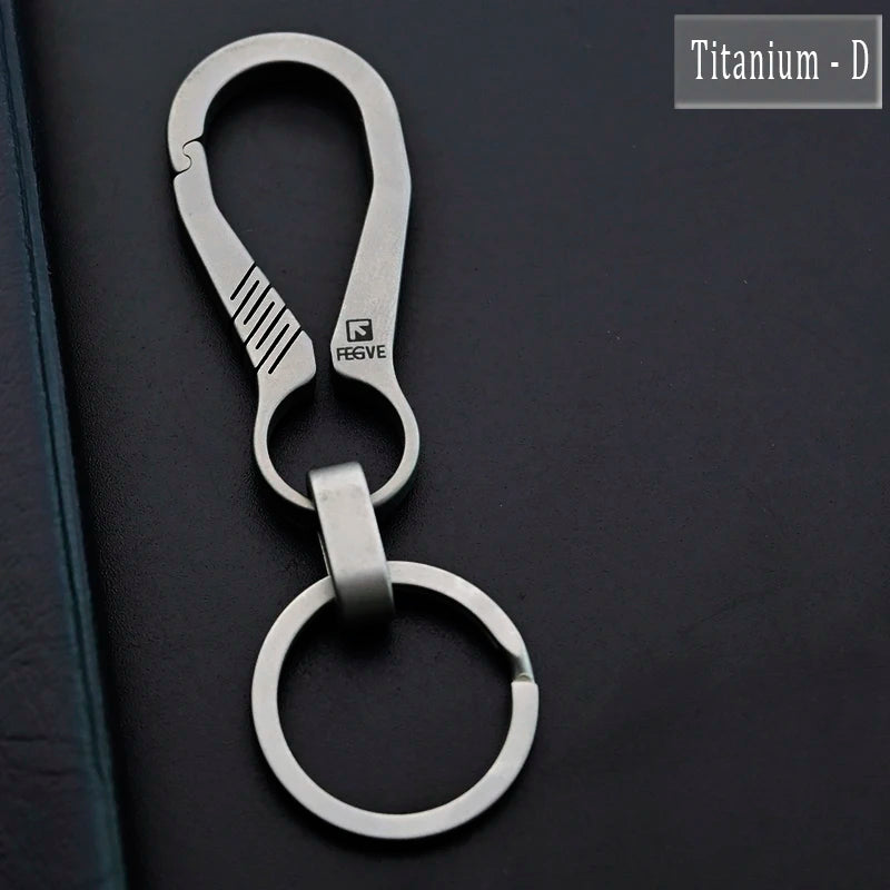 Durable Titanium Alloy Multi-Purpose Keychain with Sleek Design