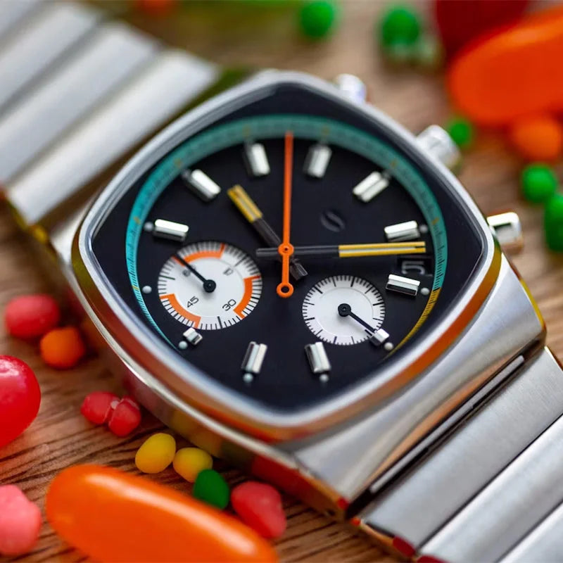 Multi-Function Calendar and Stainless Steel Watch