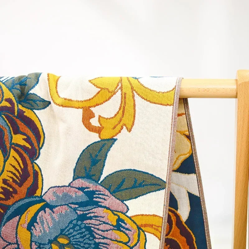 Luxury Quick-Dry Bath Towel – Floral Yarn-Dyed Cotton