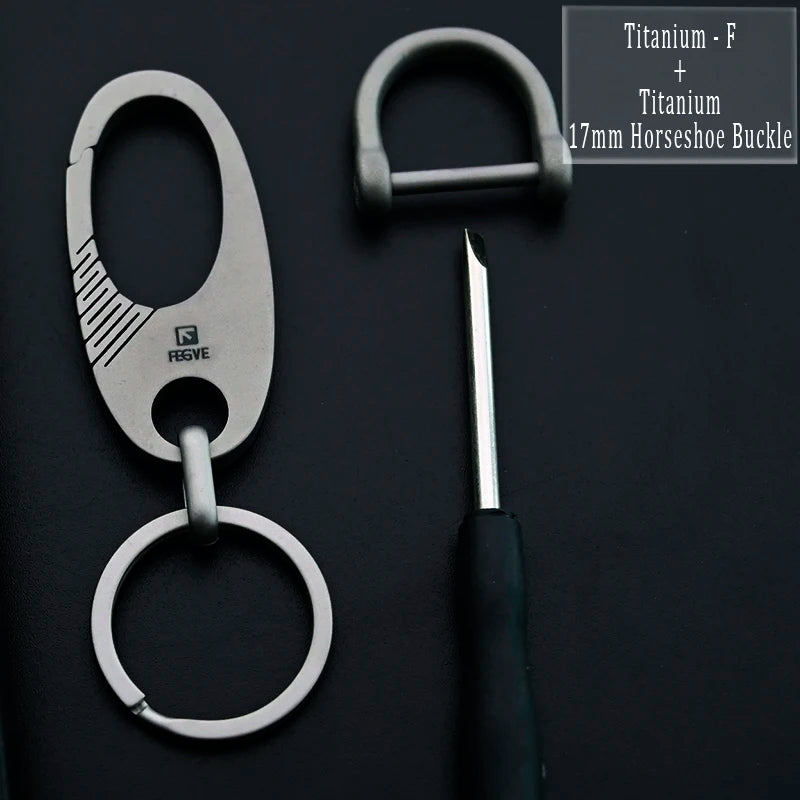 Durable Titanium Alloy Multi-Purpose Keychain with Sleek Design