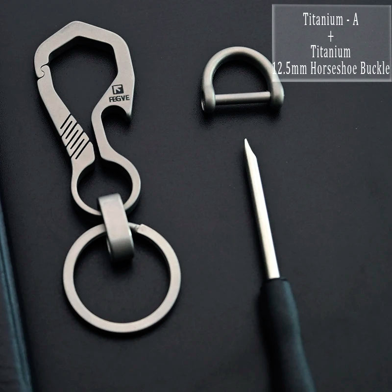 Durable Titanium Alloy Multi-Purpose Keychain with Sleek Design