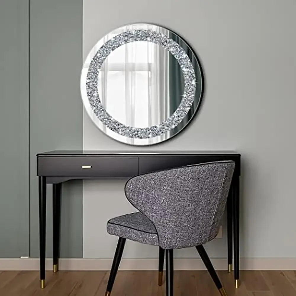 Frameless Crystal Crush Diamond Mirror