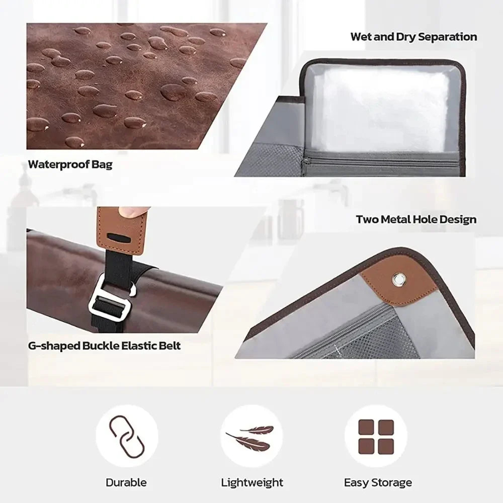 Eco-Friendly Waterproof Travel Toiletry Bag with Expandable Design