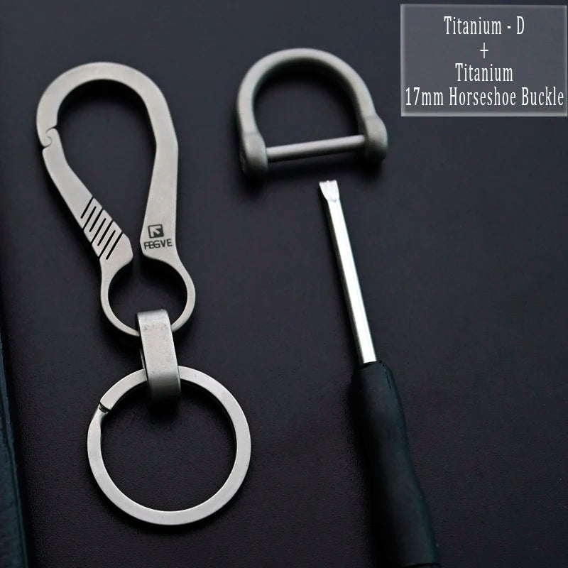 Durable Titanium Alloy Multi-Purpose Keychain with Sleek Design