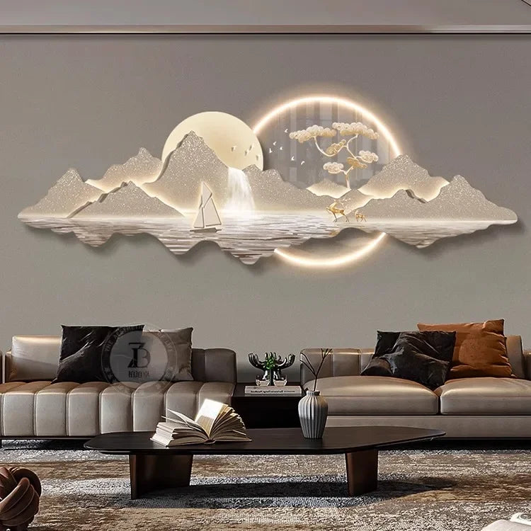 Nordic Silent Wall Watch – Aesthetic Metal Wall Art Clock for Modern Interiors