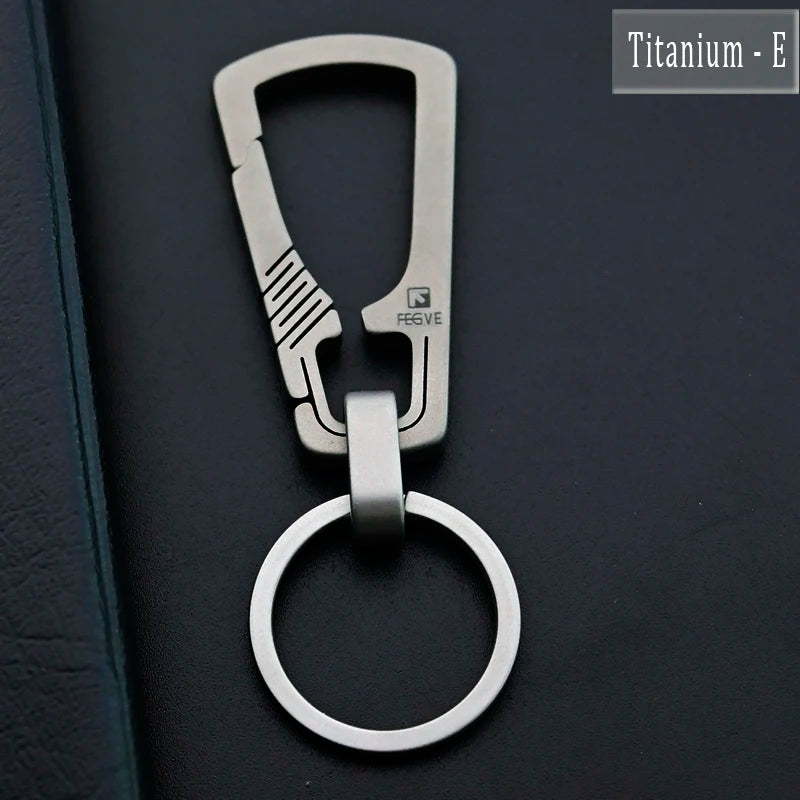Durable Titanium Alloy Multi-Purpose Keychain with Sleek Design