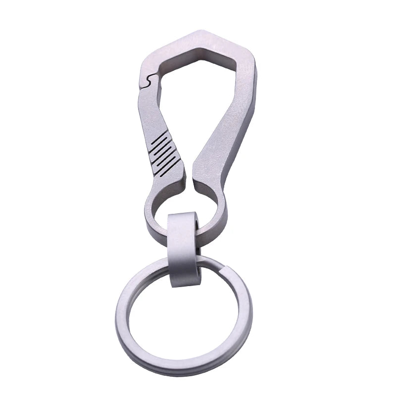 Durable Titanium Alloy Multi-Purpose Keychain with Sleek Design